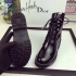 Dior BLACK GLAZED CALFSKIN ANKLE BOOT